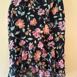 🌸 Roz & Ali Floral High-Low Skirt | Size 1X 🌸